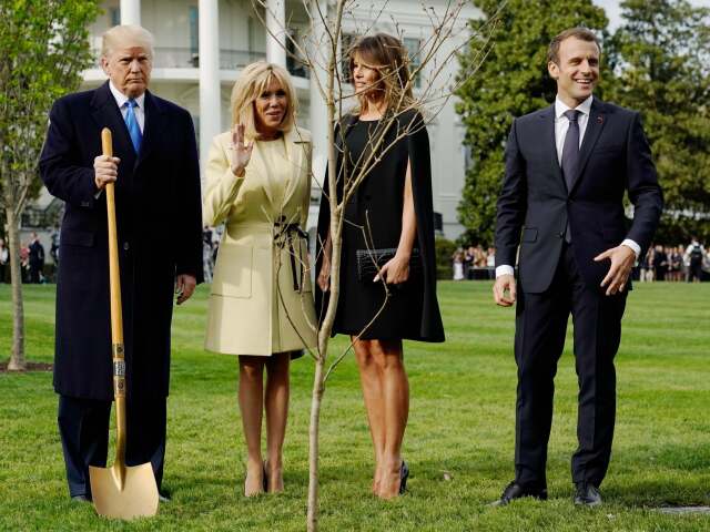 Trump, Macron, dub