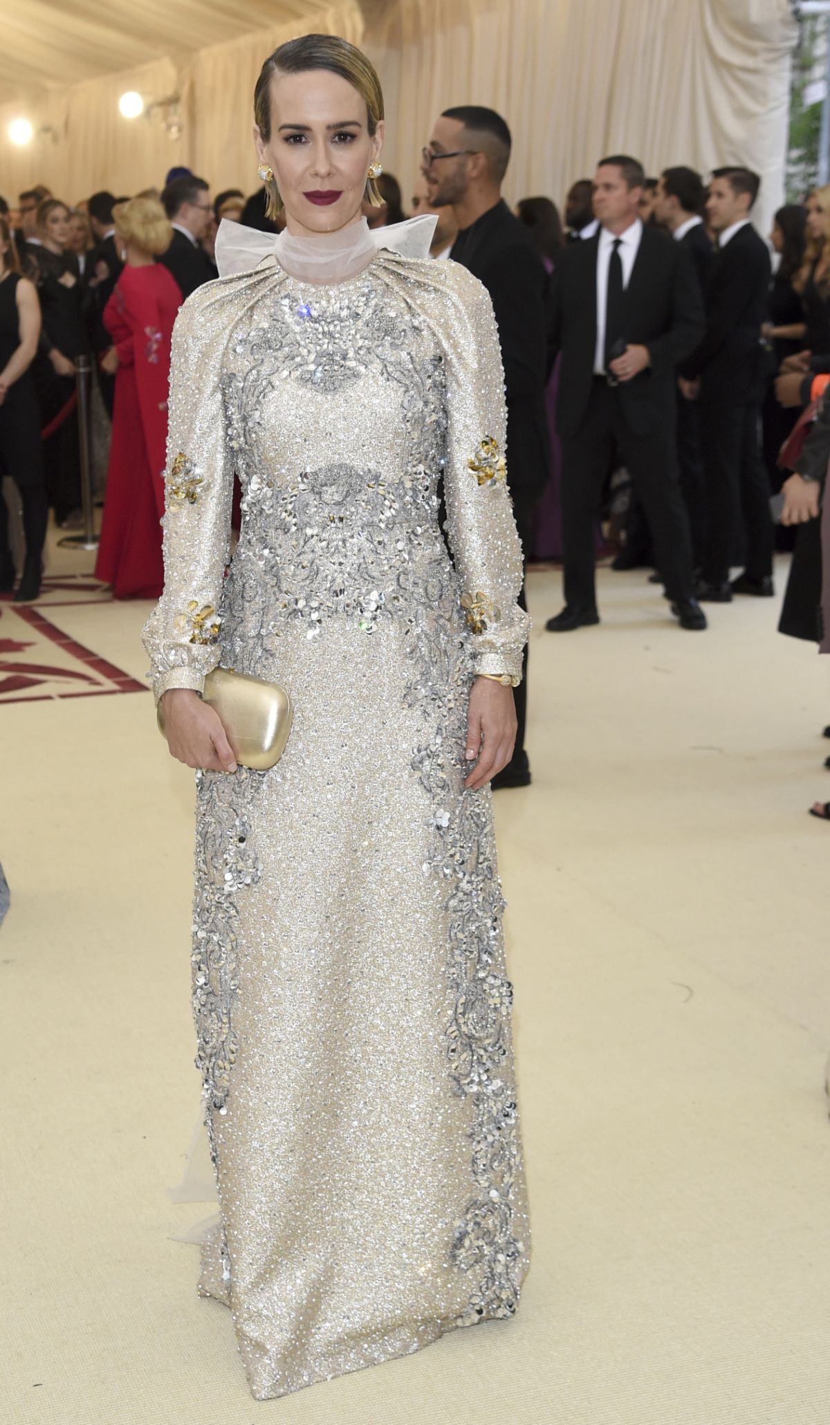 Sarah Paulson prišla na podujatie v kreácii Prada,.