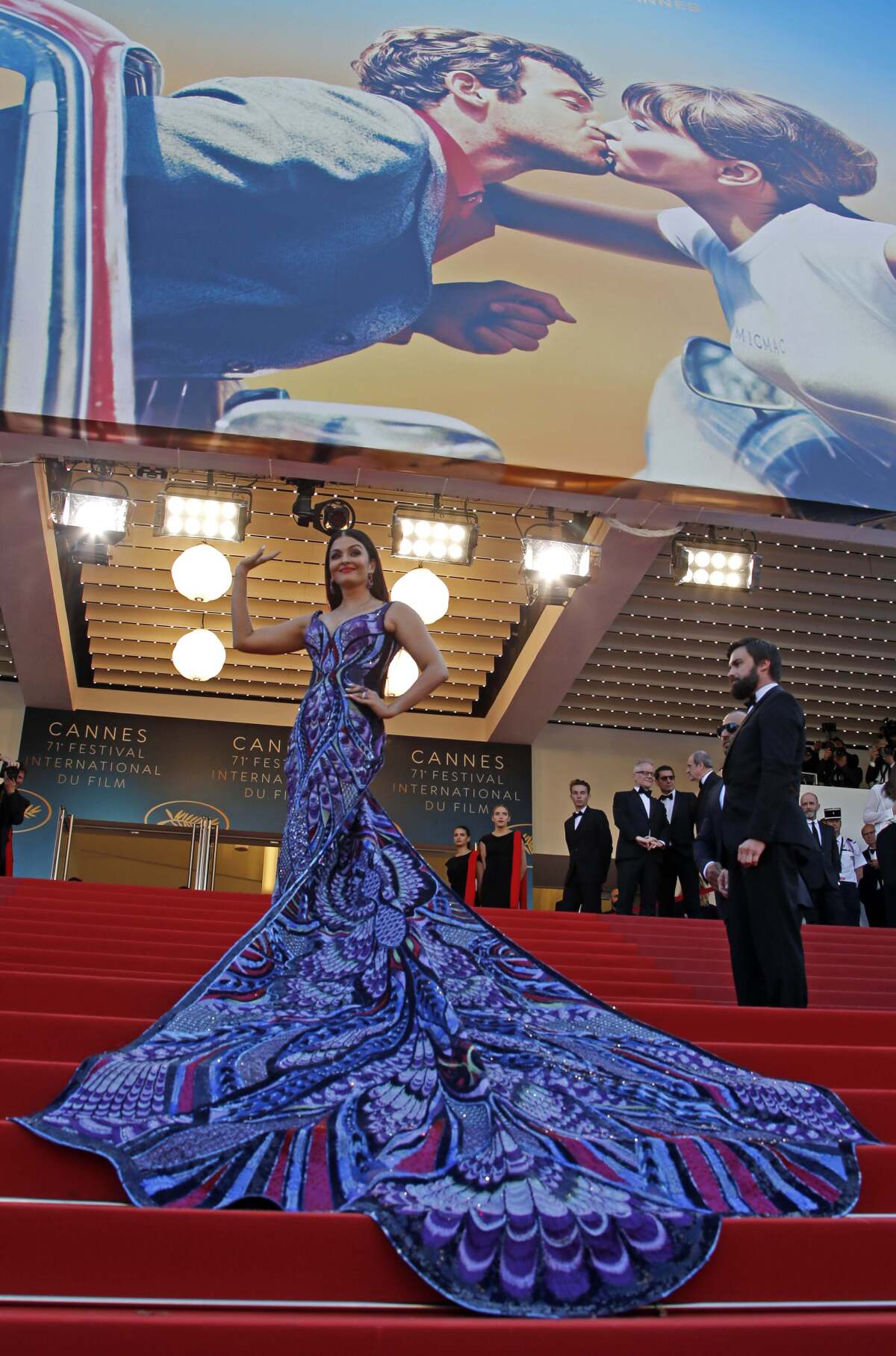 Indická herečka Aishwarya Rai v kreácii Michael Cinco Couture. 