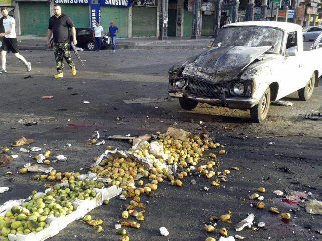 Syria, útok, trhovisko
