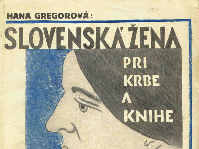 hana gregorová, slovenská žena pri krbe a knihe, 1924,