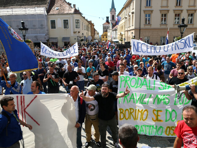 chorvátsko, štrajk, protest, lodenica, zahreb, zagreb