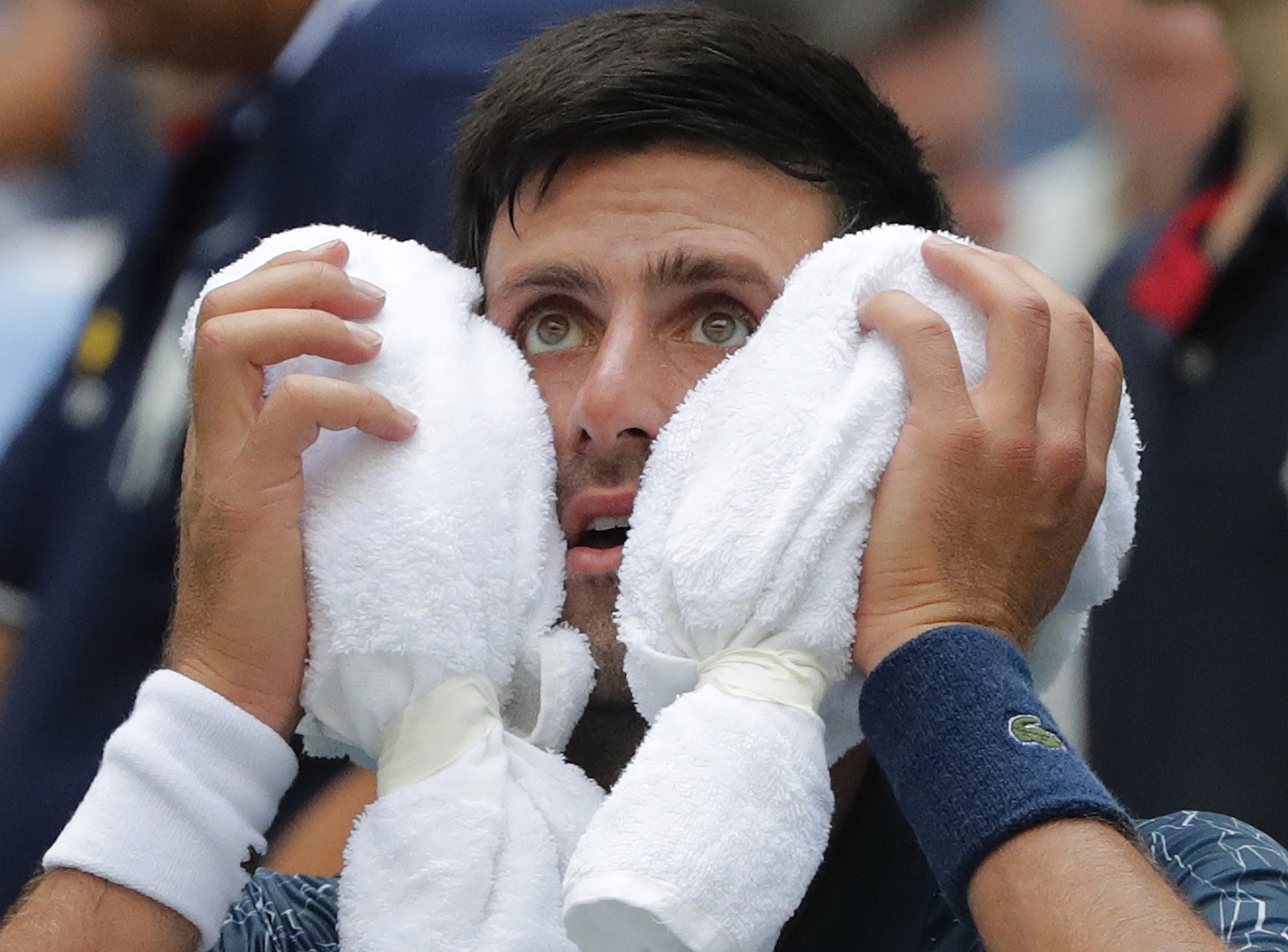 Novak Djokovič sa ochladzuje na US Open.