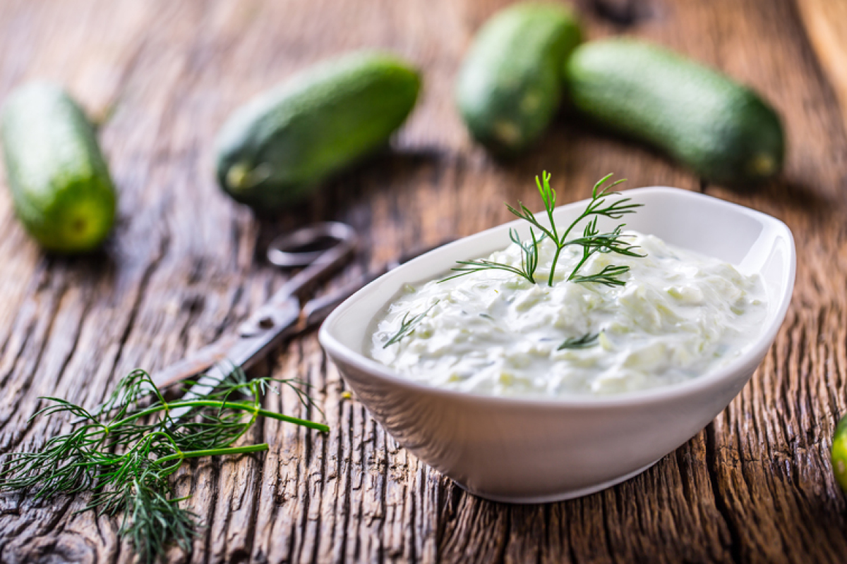 uhorka, Grécke tzatziki