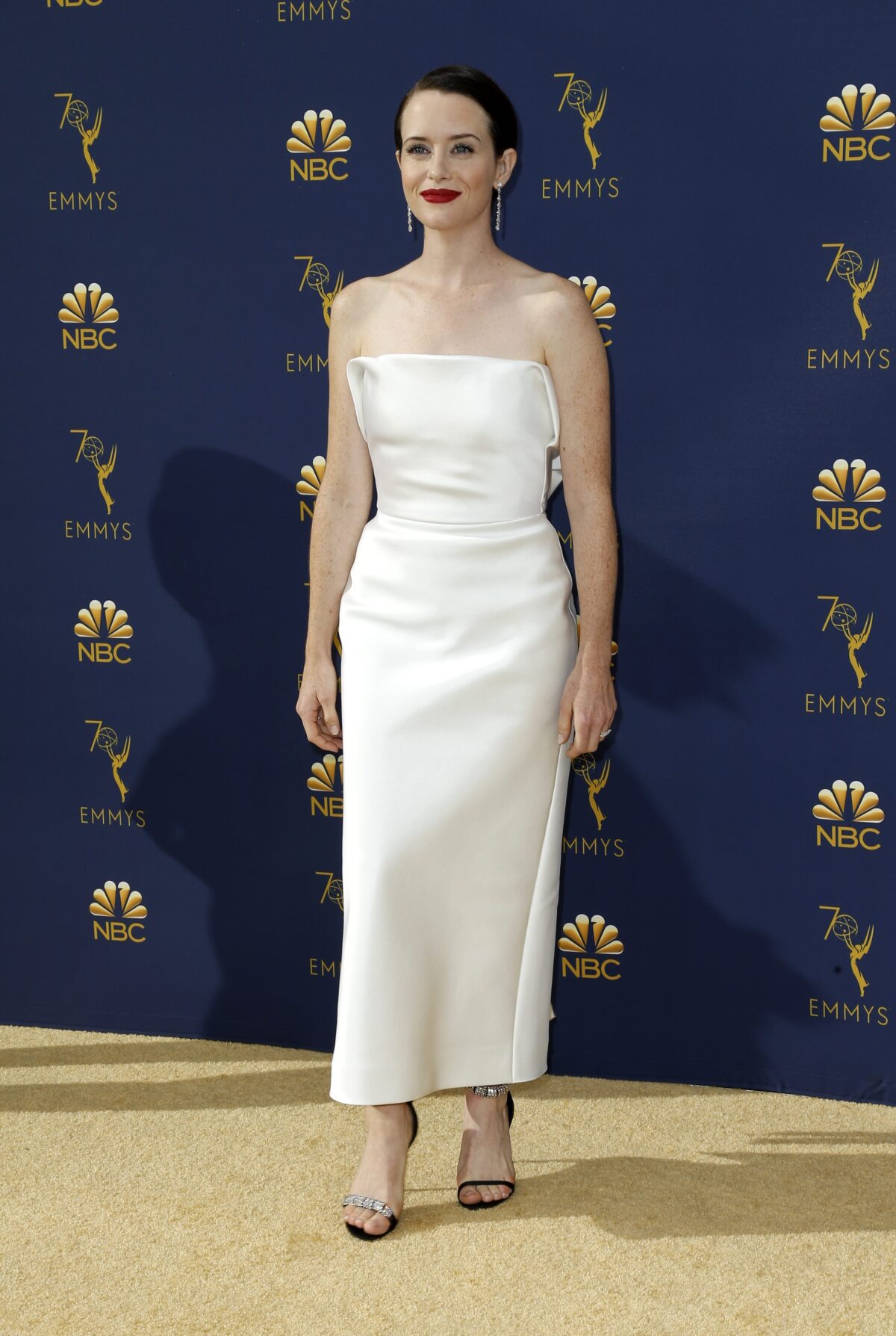 Herečka Claire Foy v kreácii Calvin Klein by Appointment. 