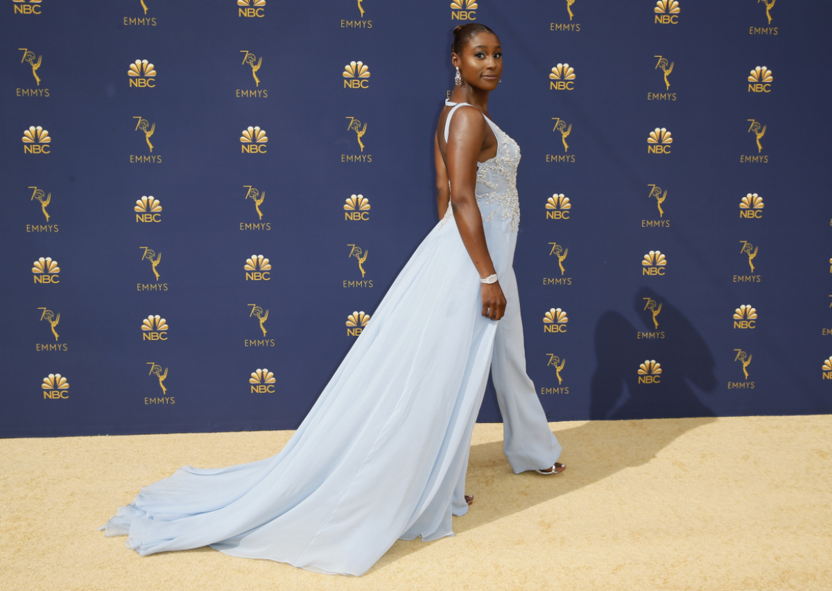 Herečka Issa Rae v róbe Vera Wang. 