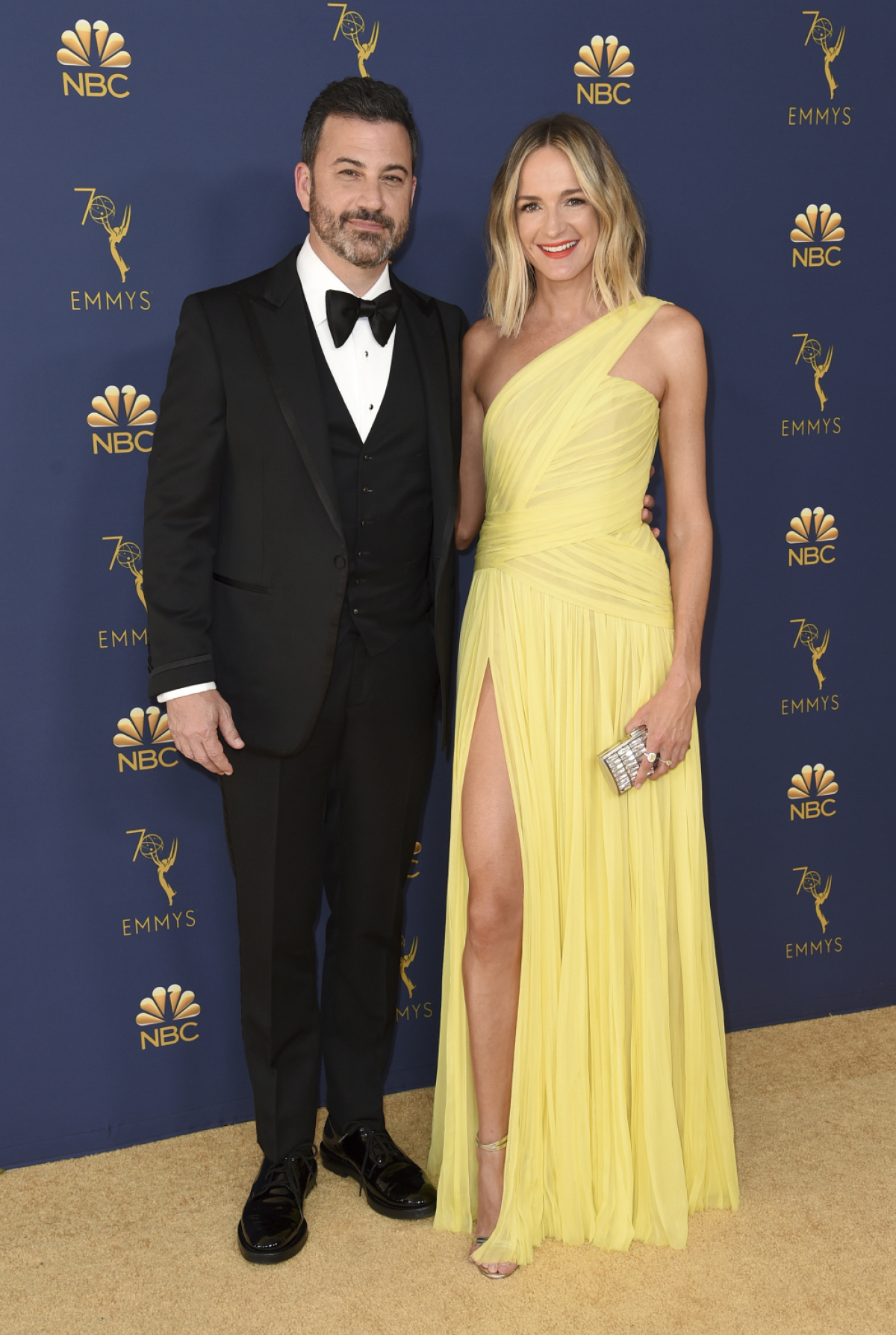 Moderátor Jimmy Kimmel a jeho manželka Molly McNearney.