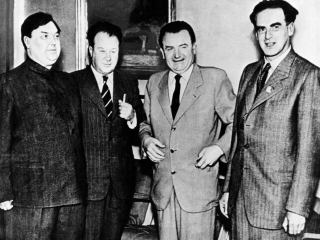 Rudolf Slánský, Klement Gottwald, Georgij Malenkov