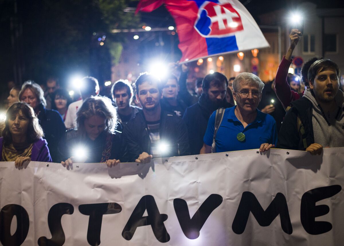 SR Bratislava pochod Za slušné Slovensko BAX