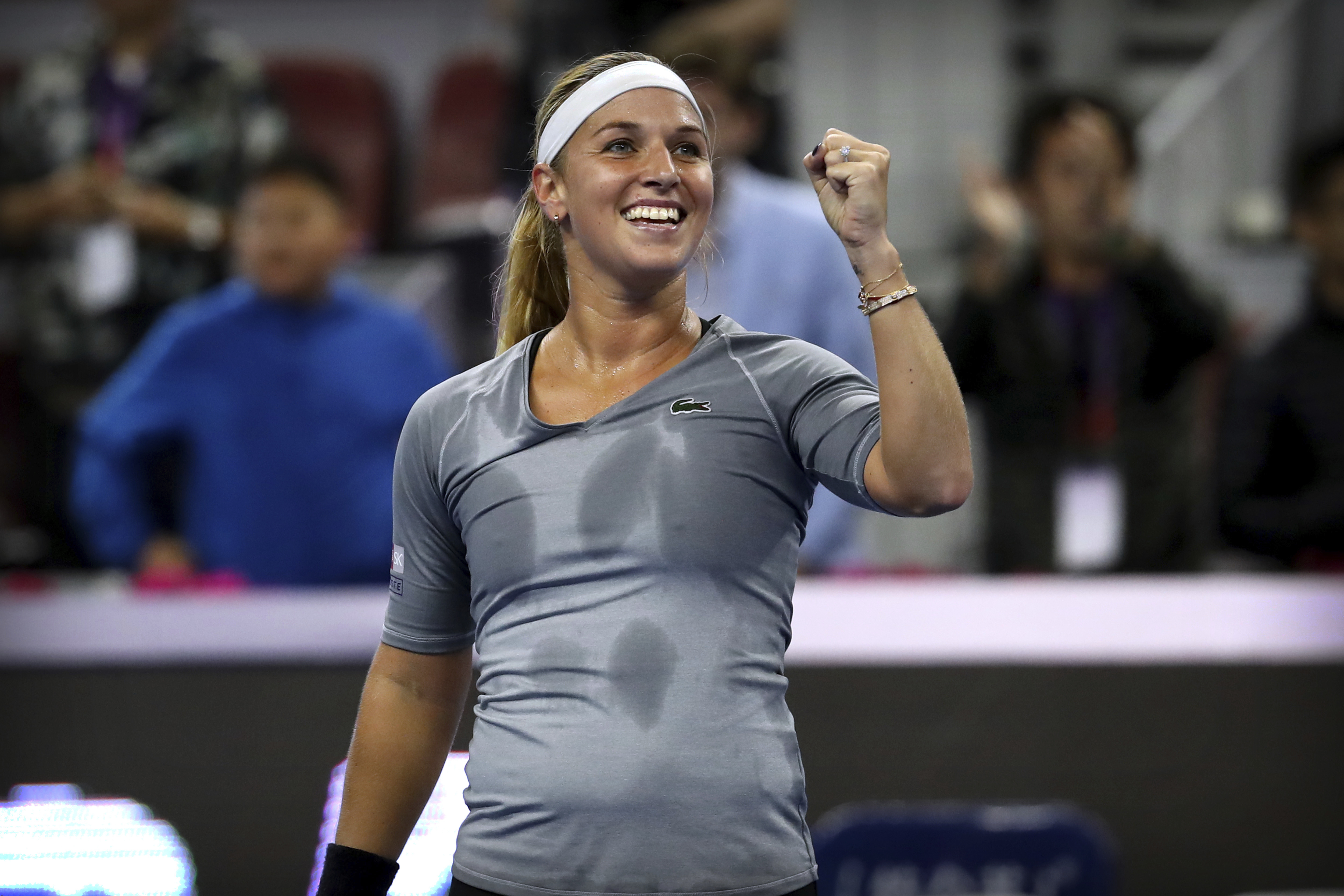Dominika Cibulková po postupe do štvrťfinále v Pekingu.