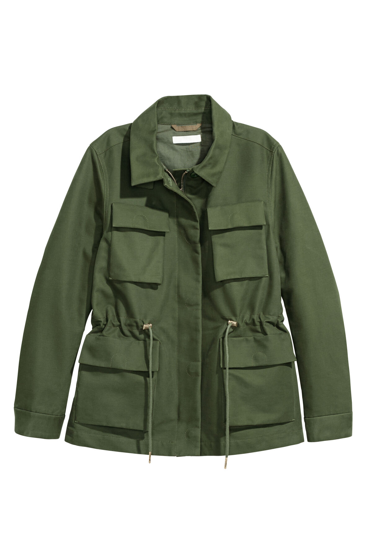Bavlnená bunda s vreckami H&M, predáva sa za 49,99 eura. 