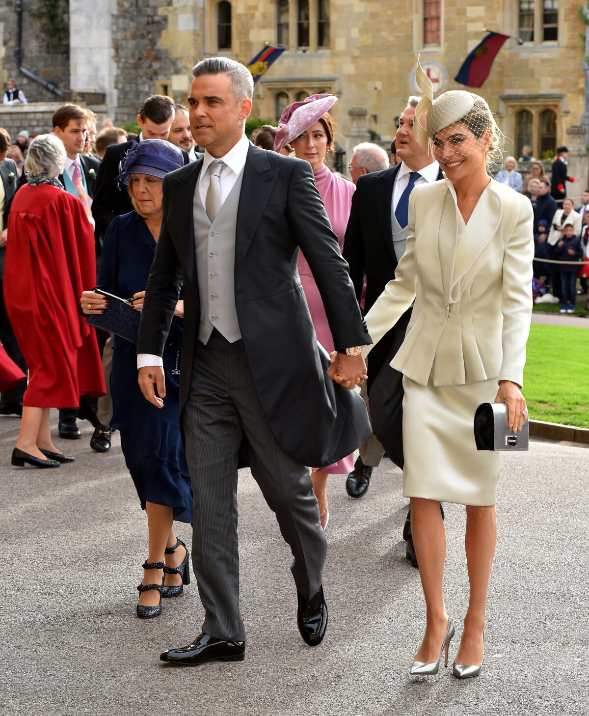 Spevák Robbie Williams a jeho manželka Ayda Field.