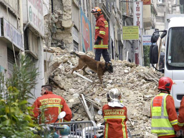 Francúzsko Marseille budovy zrútenie