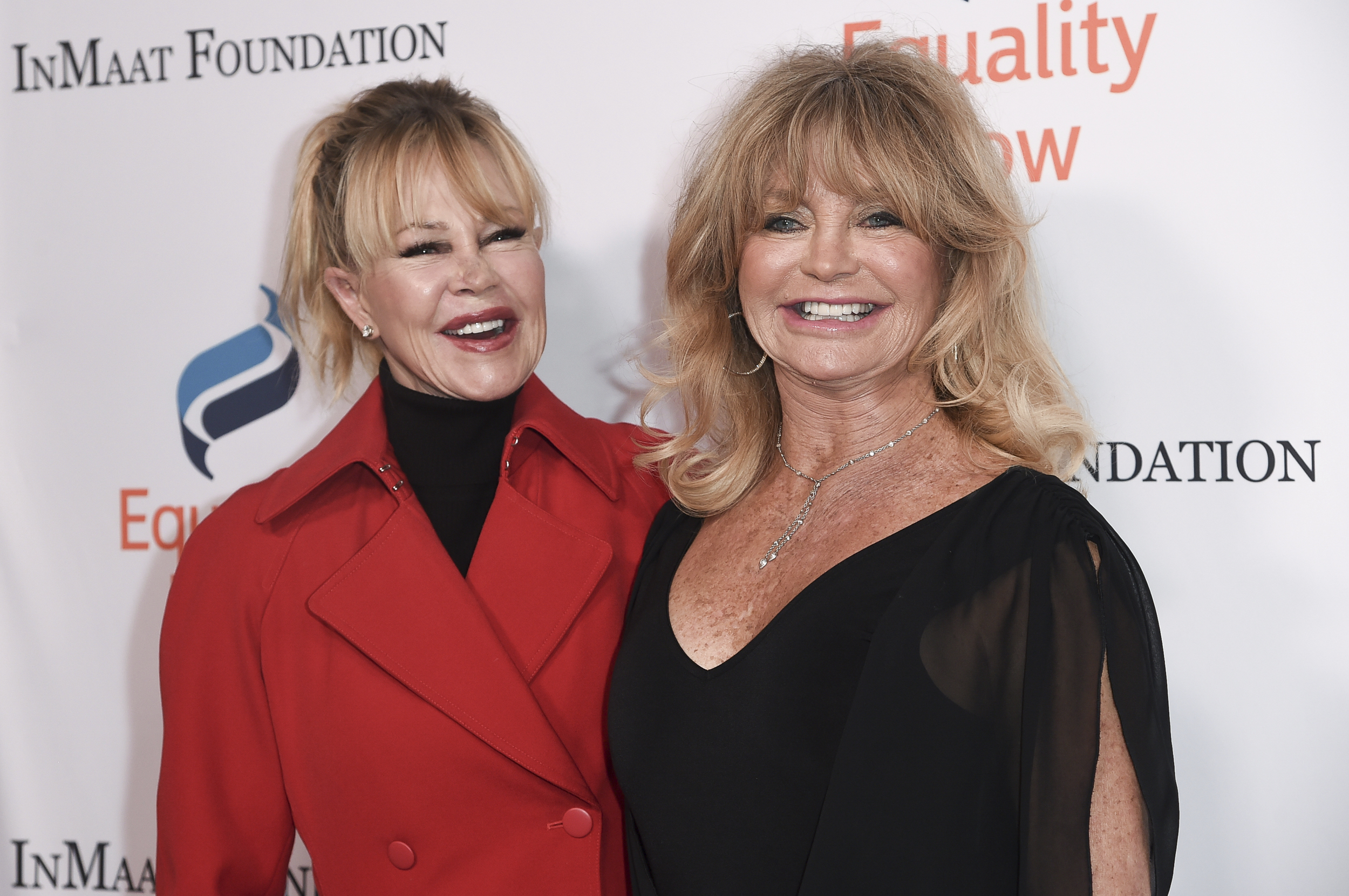 Melanie Griffith a Goldie Hawn na gala podujatí "Make Equality Reality" v Beverly Hills.