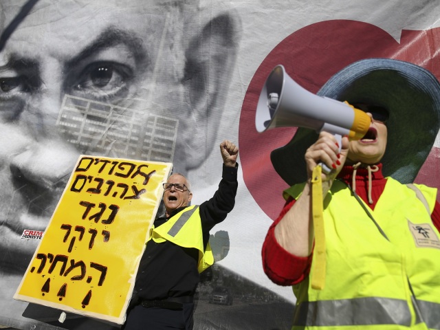 Izrael, Tel Aviv, protesty, žlté vesty
