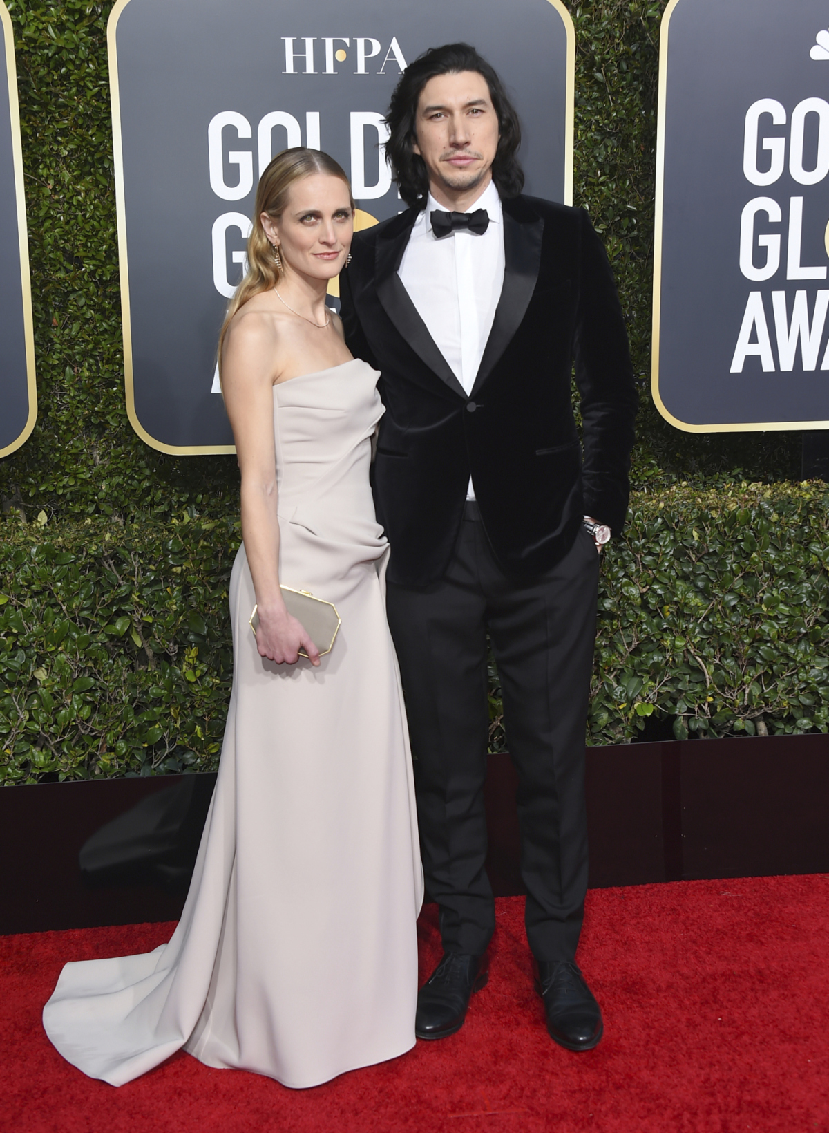 Herec Adam Driver a jeho partnerka Joanne Tucker.