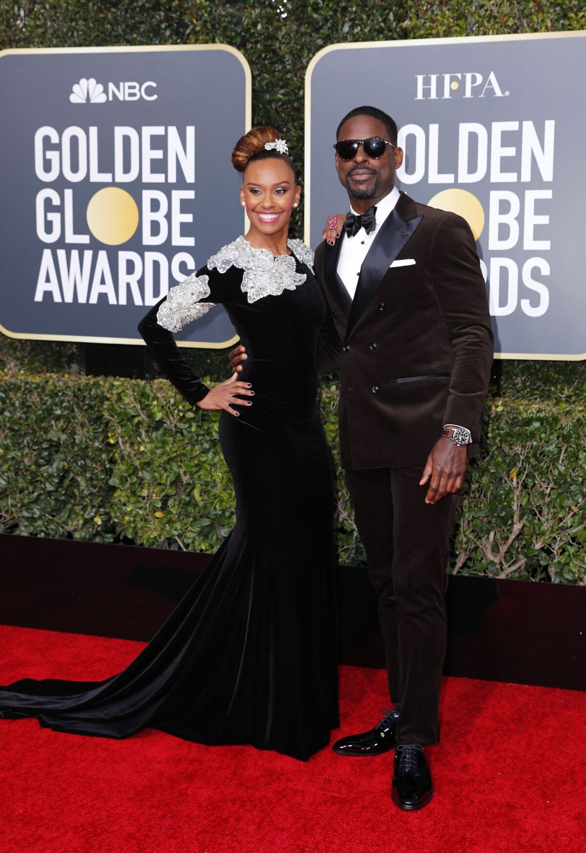 Herec Sterling K. Brown a jeho manželka Ryan Michelle Bathe.