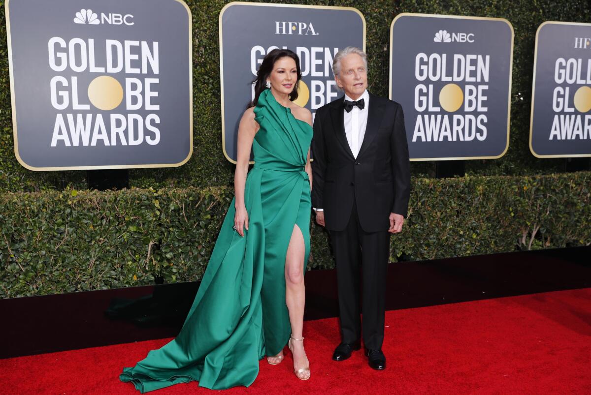 Herečka Catherine Zeta Jones a jej manžel Michael Douglas.