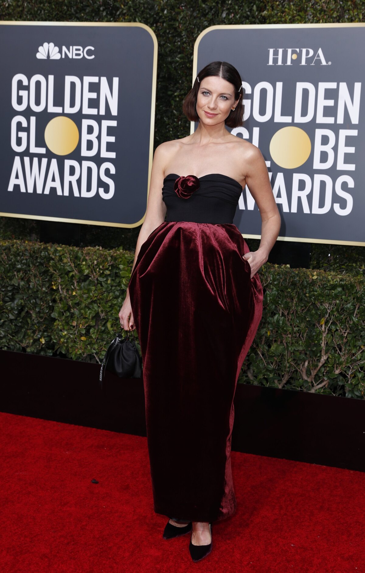 Nominovaná Caitriona Balfe v róbe Moschino.