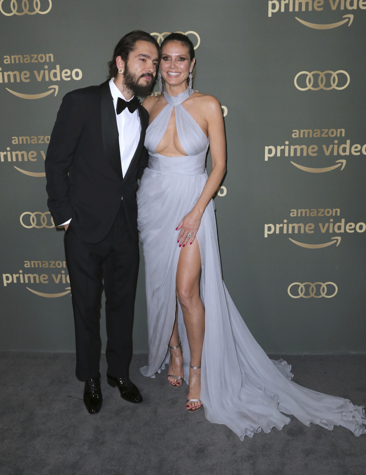 Snúbenci Tom Kaulitz a Heidi Klum na afterpárty Amazon Golden Globes.