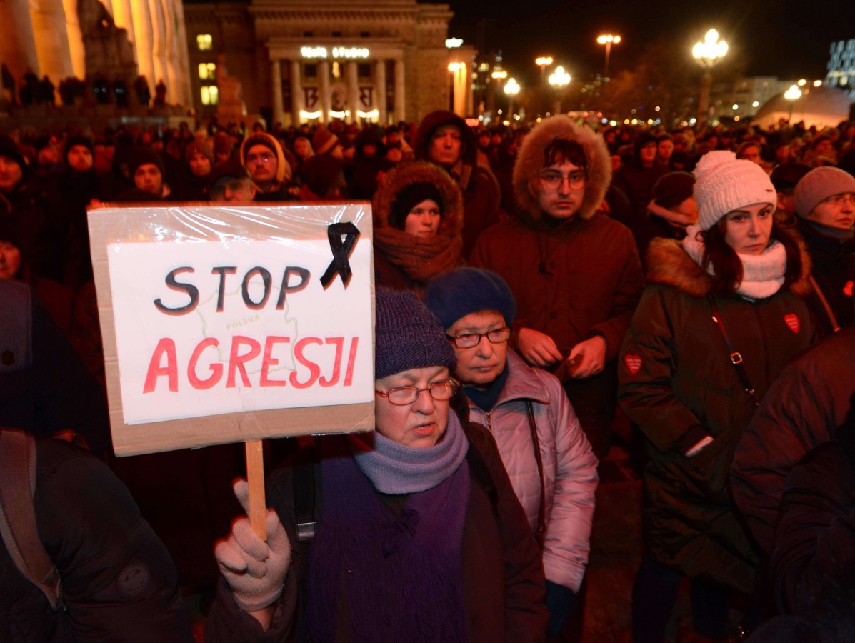 Pawoł Adamowicz, smrť, demonštranti