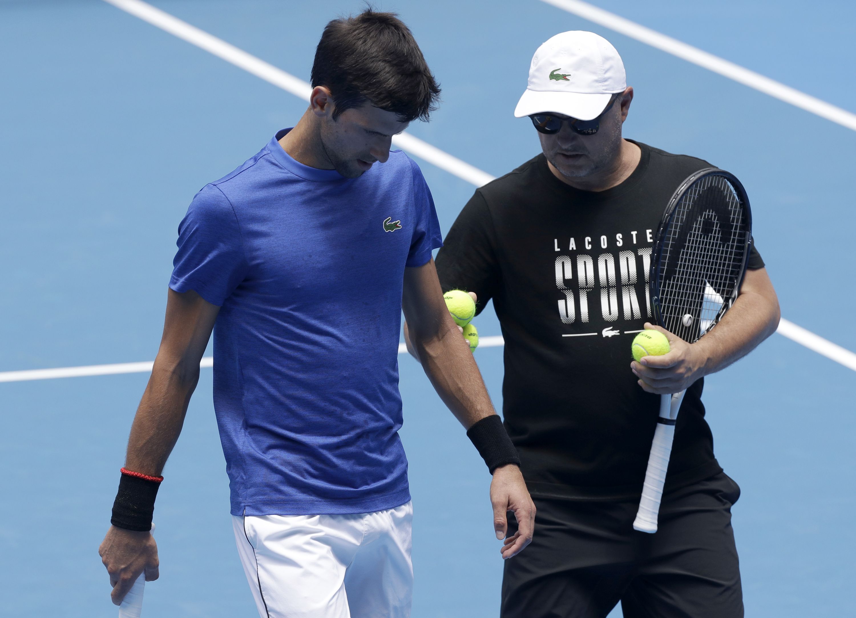 Novak Djokovič a jeho slovenský tréner Marián Vajda.