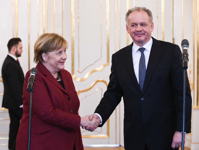 Andrej Kiska, Angela Merkelová
