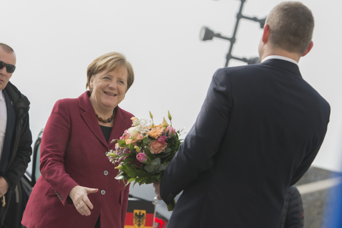 Angela Merkelová, Peter Pellegrini, návšteva