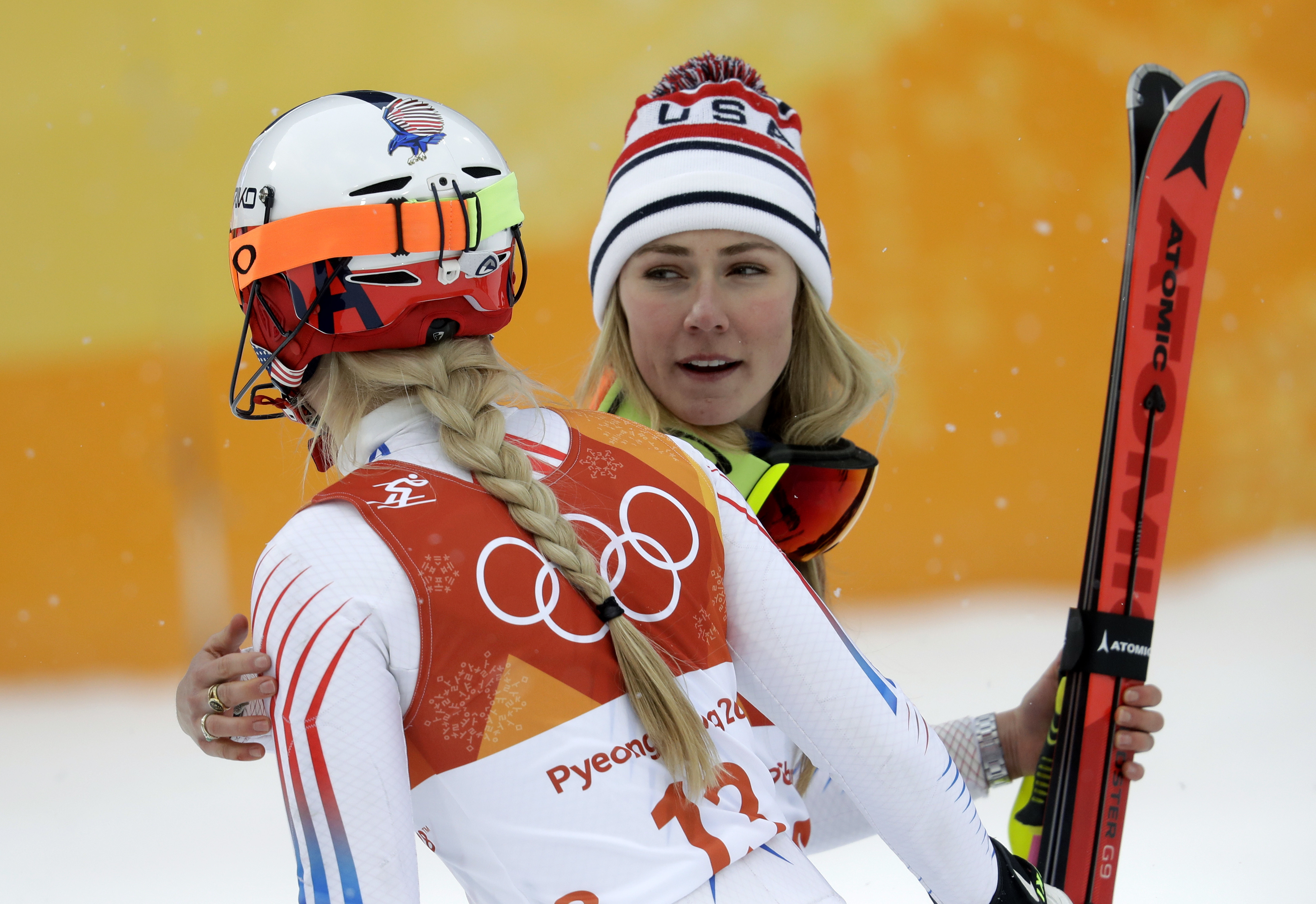 Mikaela Shiffrinová a Lindsey Vonnová na ZOH v Pjongčangu.