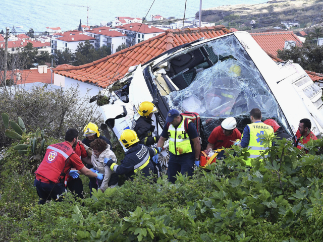 Portugalsko Madeira nehoda autobus
