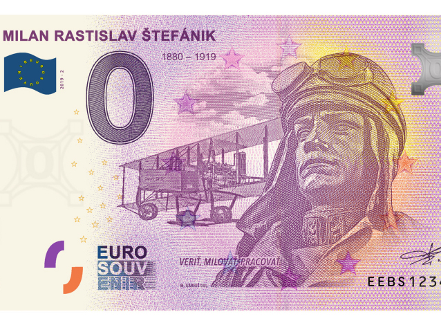 Limitovaná bankovka so Štefánikom ako letcom