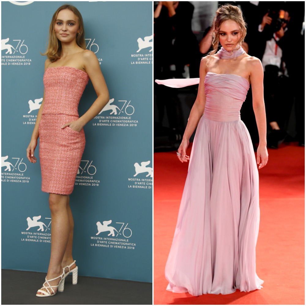Herečka Lily Rose Depp  v Benátkach.