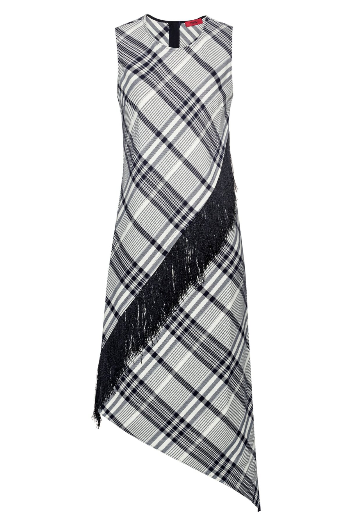 Kárované šaty Hugo Boss. Predávajú sa za 379 eur.