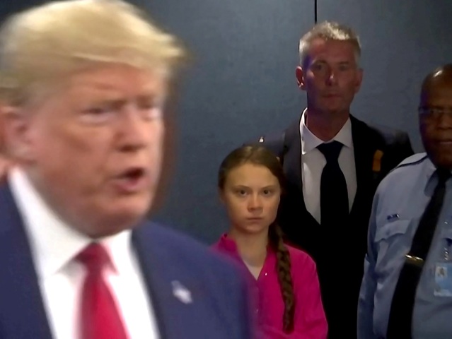 greta thunbergová, donald trump