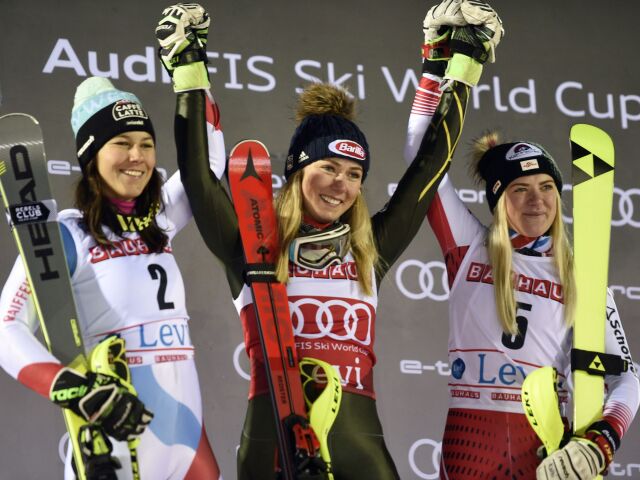 Mikaela Shiffrinová, Wendy Holdenerová, Katharina Truppeová