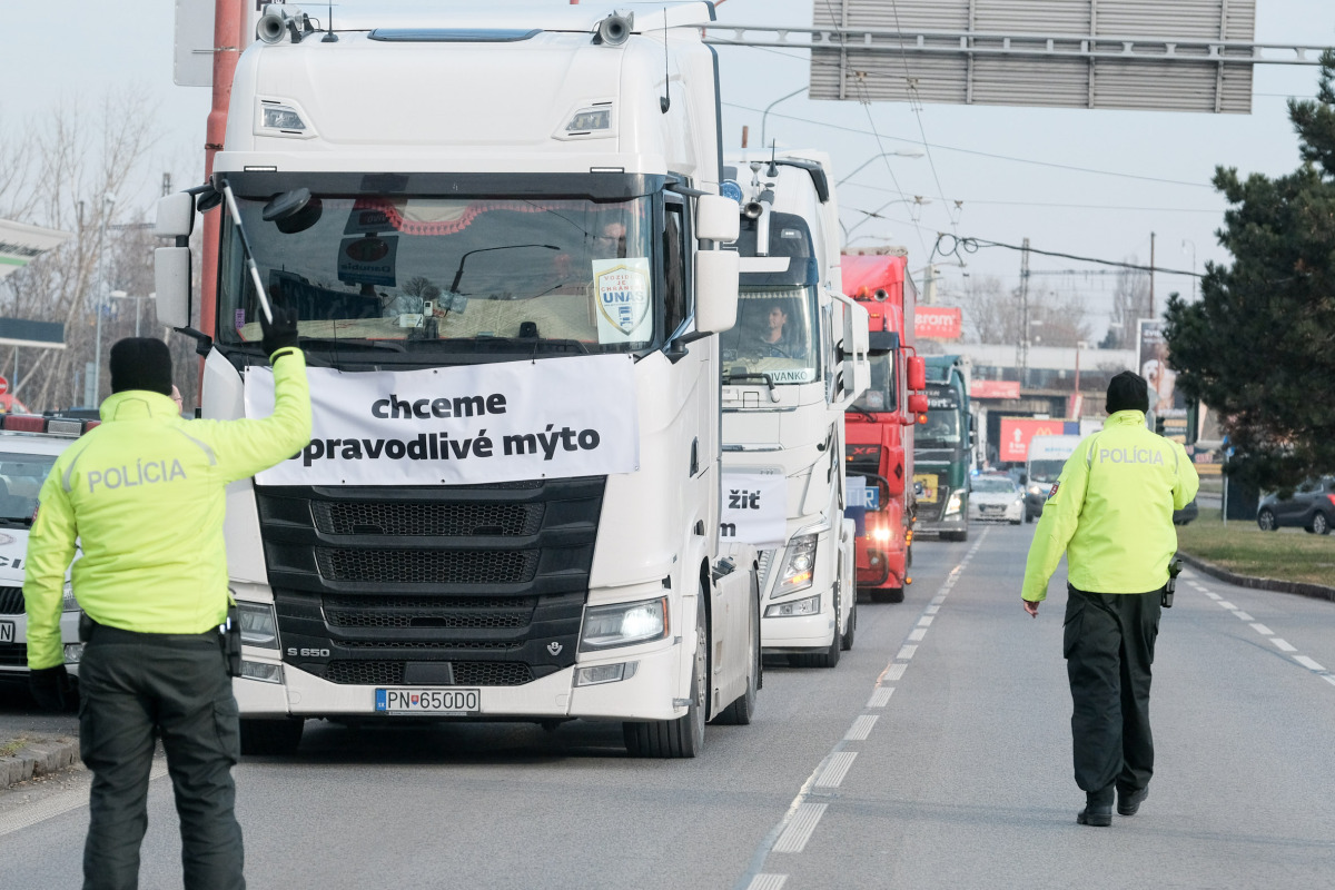 protest autodopravcov