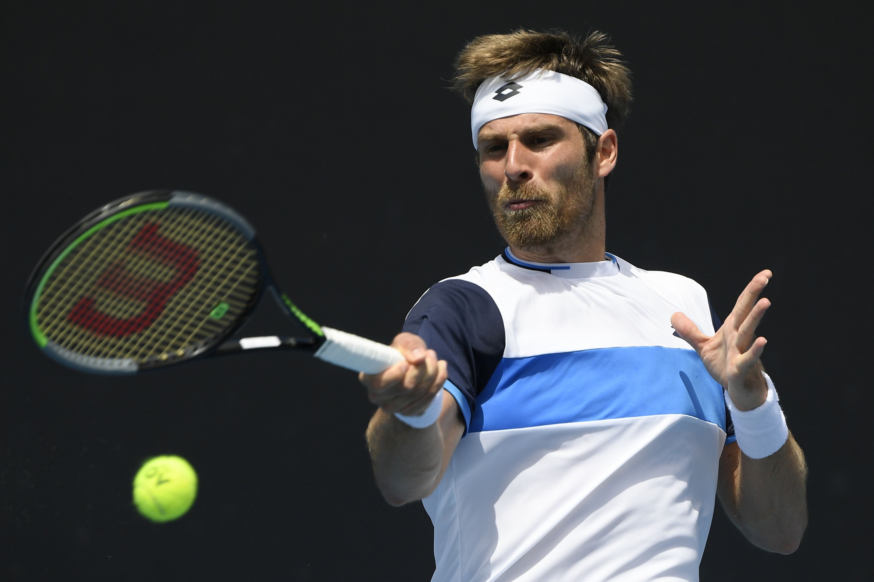 Norbet Gombos v 1. kole Australian Open.