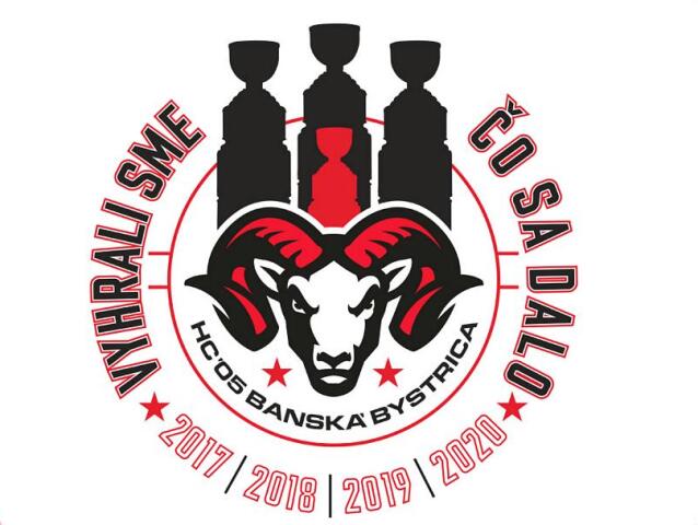 Grafika HC 05 Banská Bystrica po tom, čo klubu vzali štvrtý majstrovský titul.