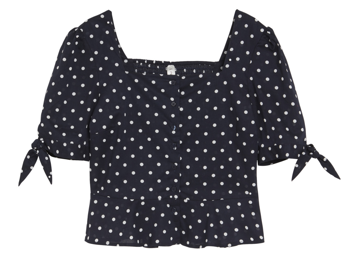 Skrátený blúzkový top Lindex. Predáva sa za 24,99 eura. 