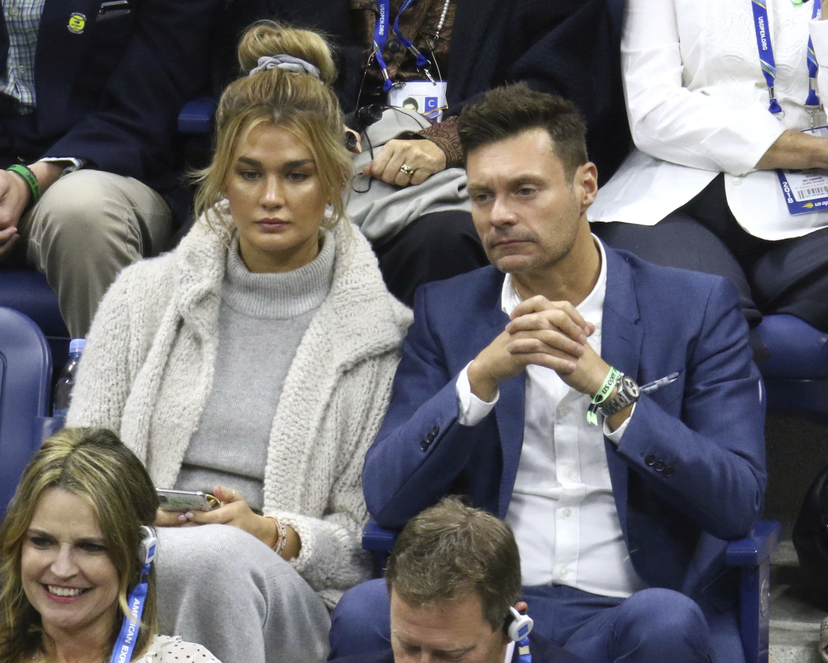 Moderátor Ryan Seacrest a jeho partnerka - modelka Shayna Taylor. 