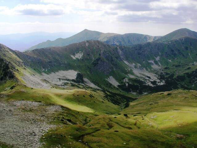 Temná Tichá v závere Tichej doliny spod Hladkého sedla