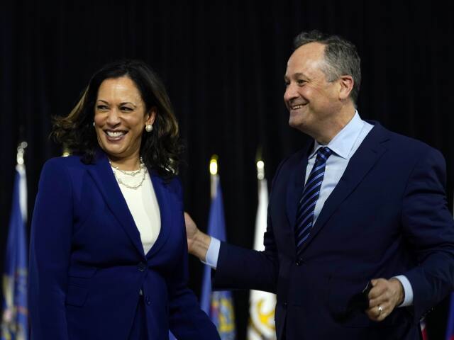 Kamala Harris, Douglas Emhoff, kampaň, Joe Biden, Jill Biden