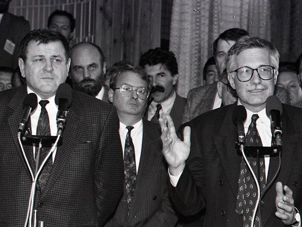 Vladimír Mečiar, Václav Klaus, ČSFR, 1992