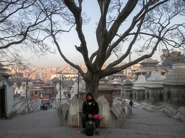 Nepál, Kathmandu, žobrák