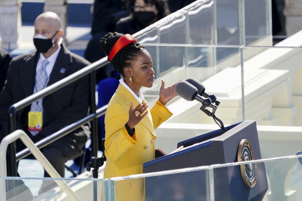 Biden InaugurationAmerická poetka Amanda Gorman.