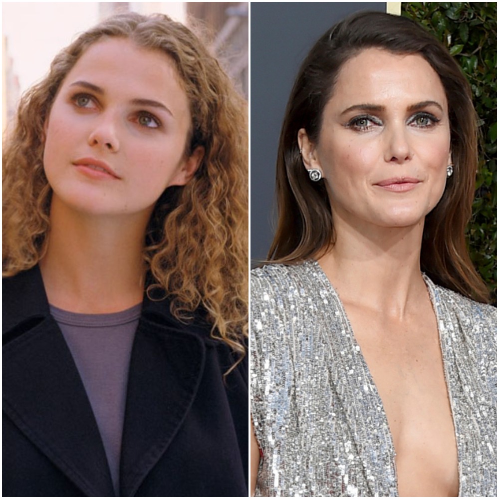 Keri Russell v sérii Felicity (vľavo) a na zábere zo súčasnosti.