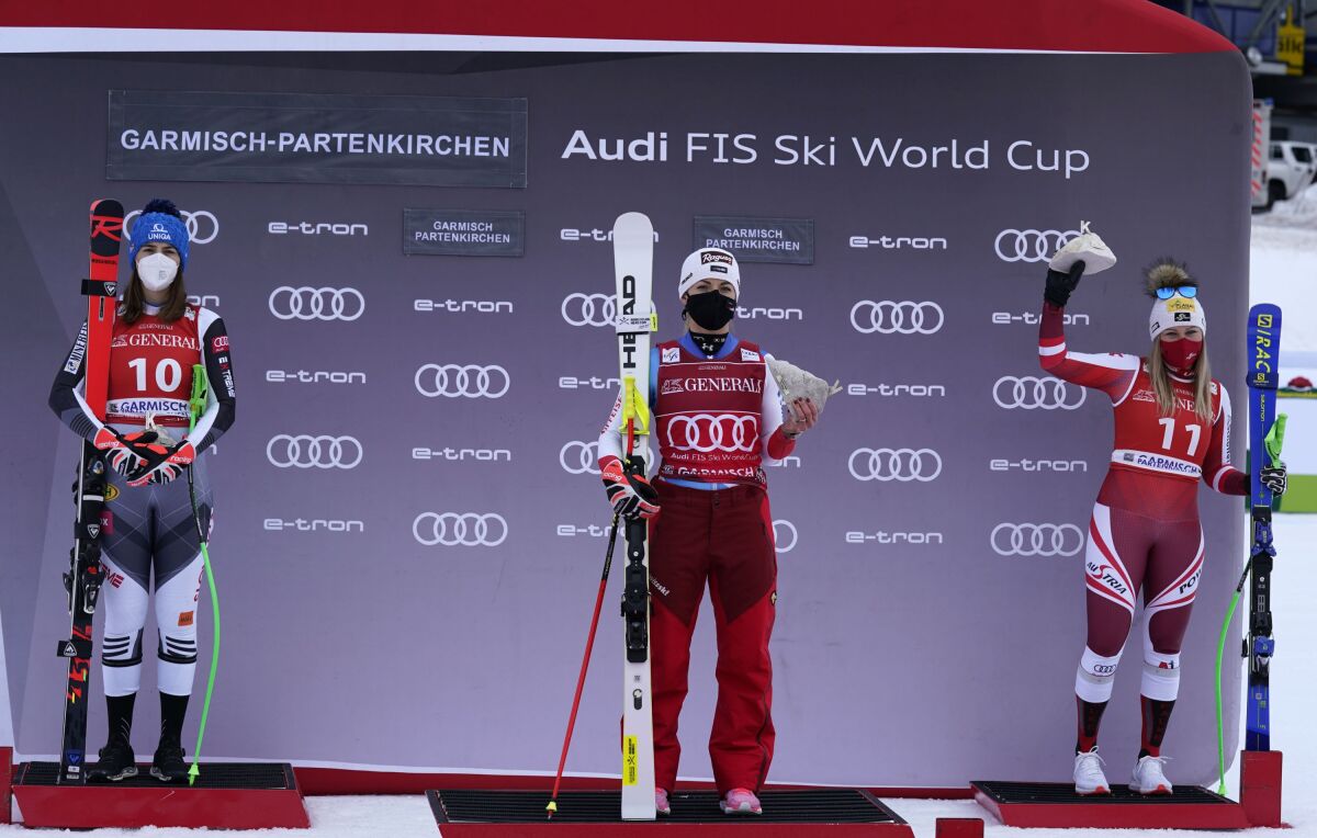 Lara Gutová-Behramiová, Petra Vlhová, Garmisch