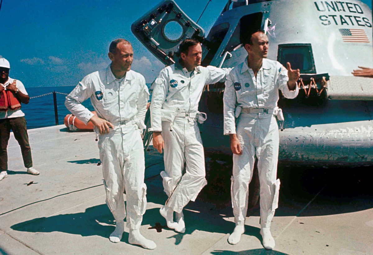 Mesiac, Amerika, kozmonauti, Edwin Aldrin, Neil Armstrong, Michael Collins