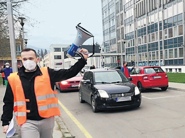 Martin, parkovanie, protest