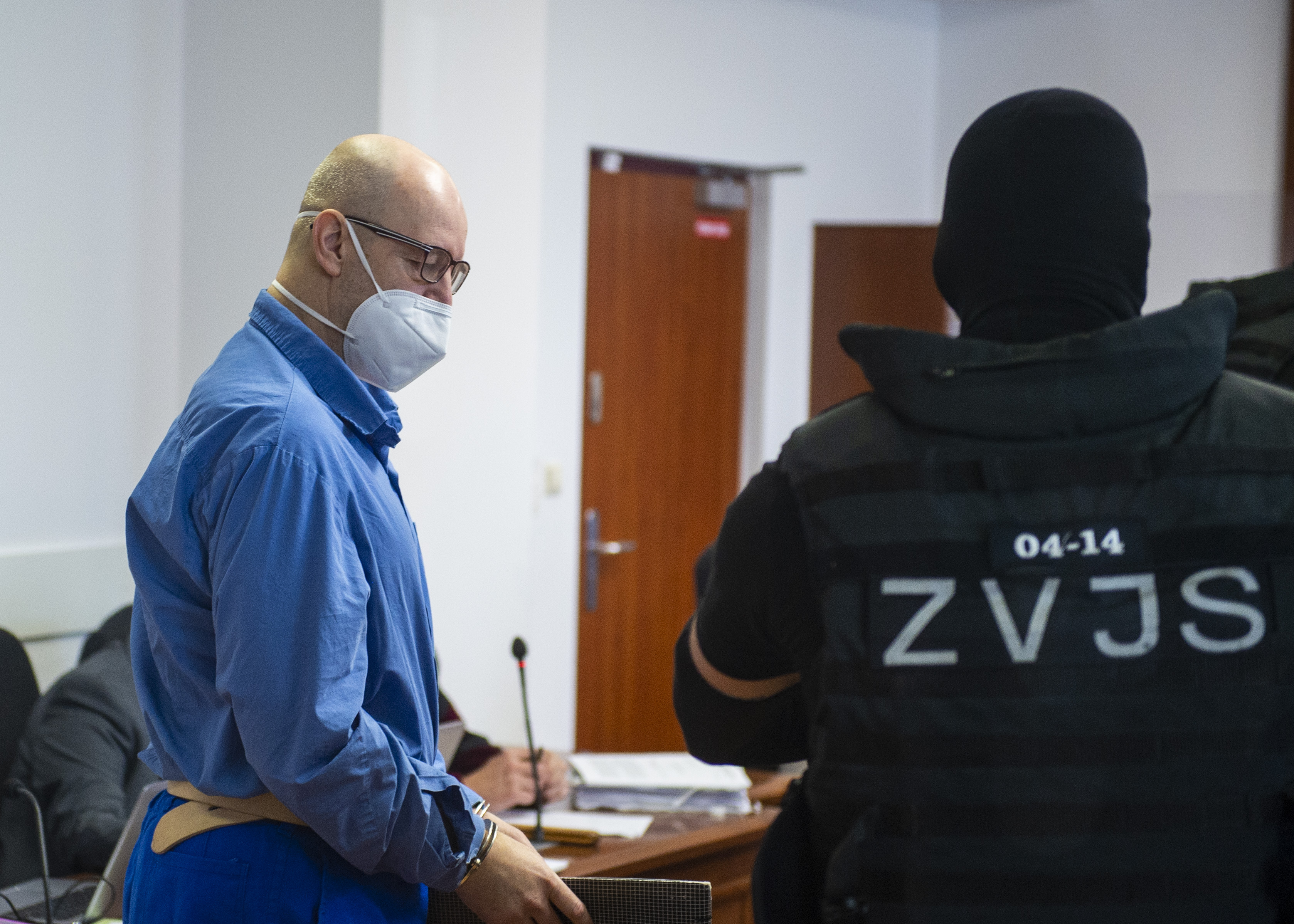 Svedok Pavol Rusko počas pojednávania  na Špecializovanom trestnom súde v Pezinku 3. júna 2021.
